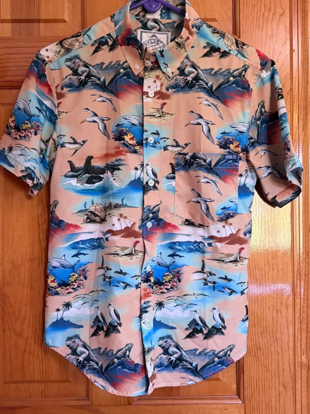 RSVLTS Galapagos KUNUFLEX Shirt Adult XS Retired Tropical Wildlife Print